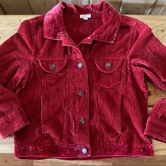 J. Jill Jackets & Blazers - J.Jill corduroy red jacket.